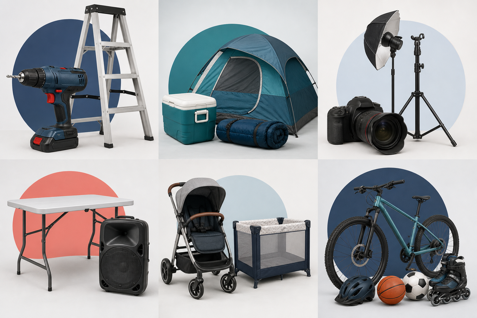 Useful items grouped by rental category