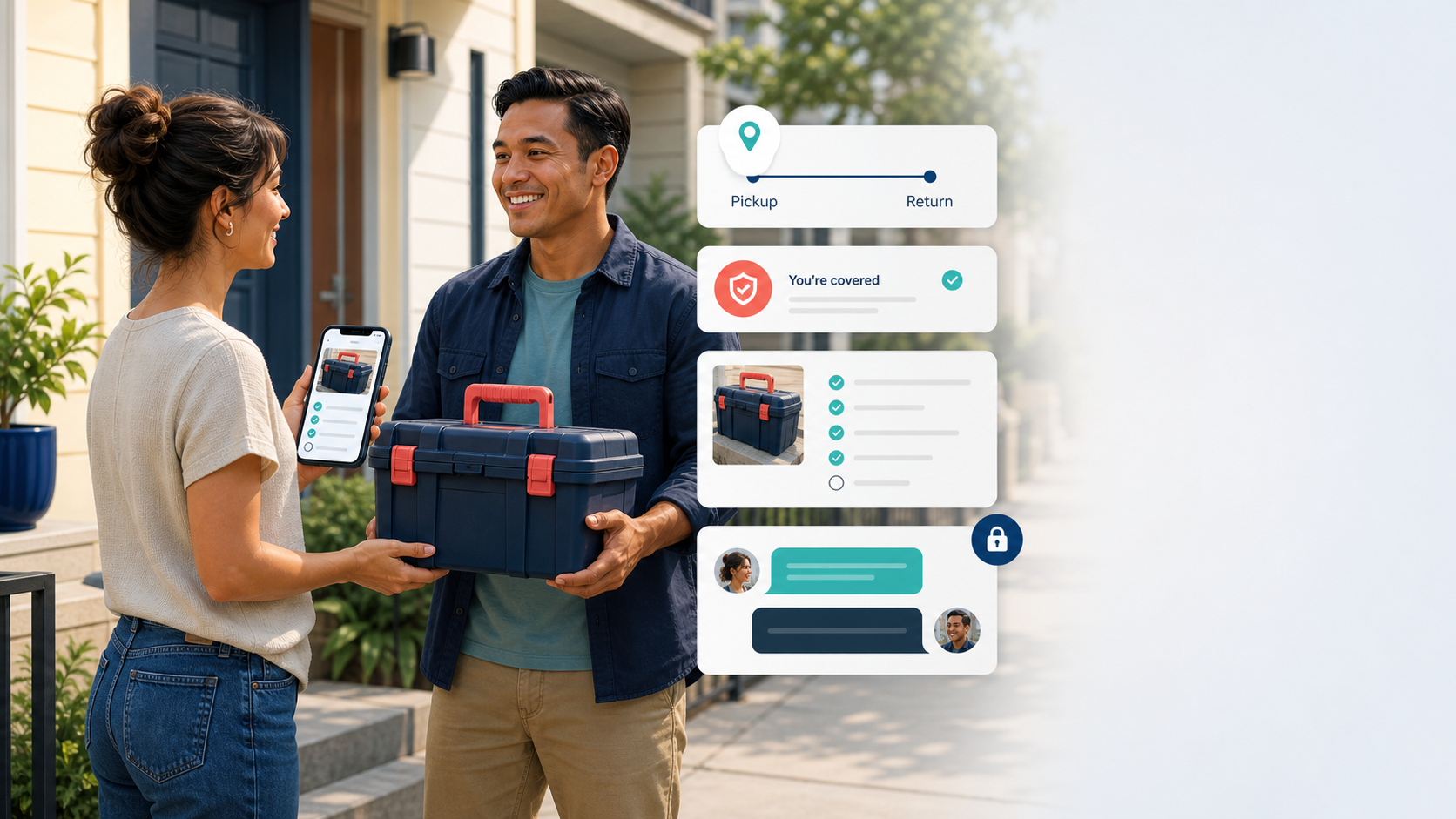 RentLokr pickup and return documentation process